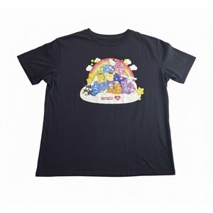 Hello Kitty & Friends X Care Bears Black Graphic T Shirt Tee Sz XL 15 16 Junior